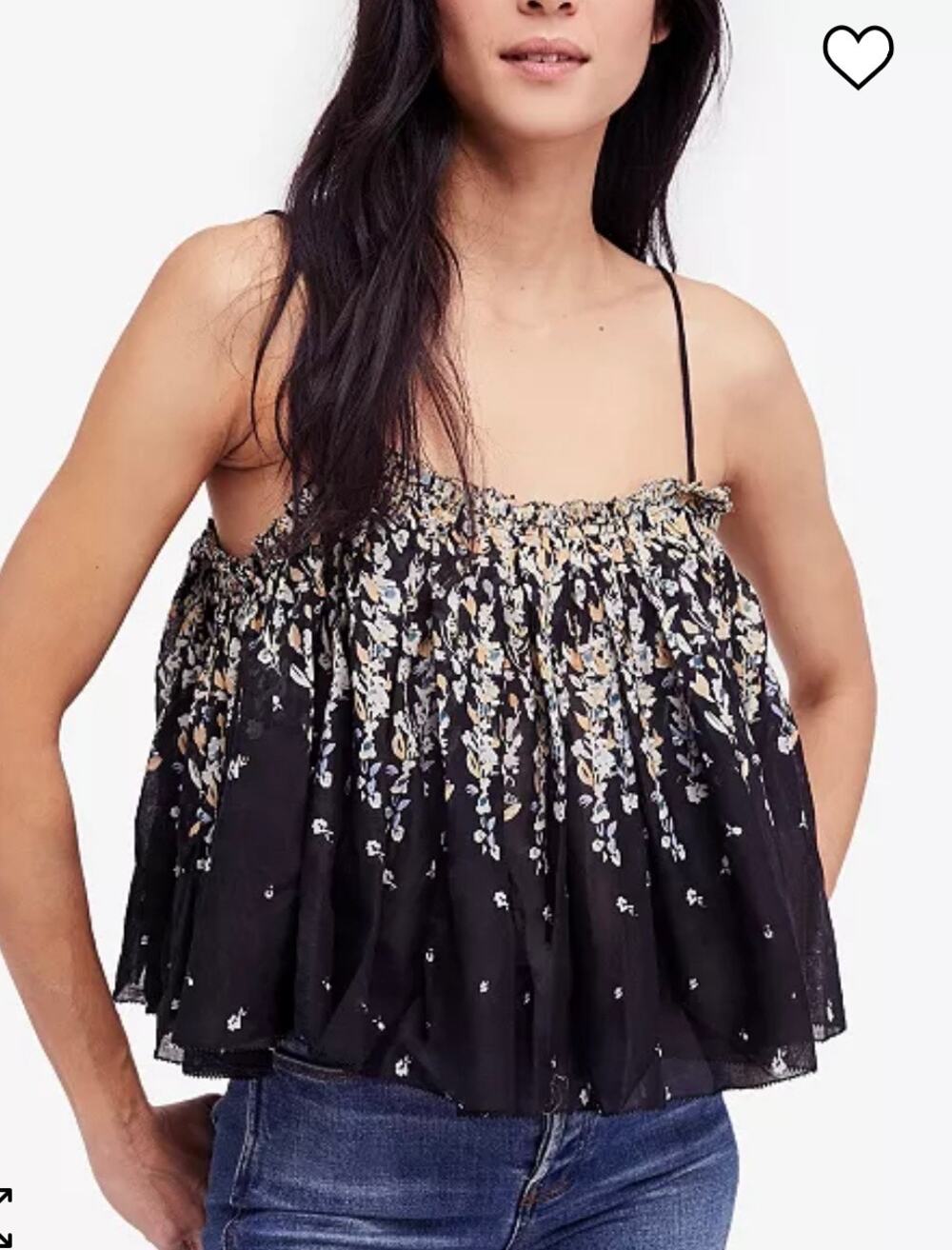 Free People Instant Crush Cotton Printed Cami Size S